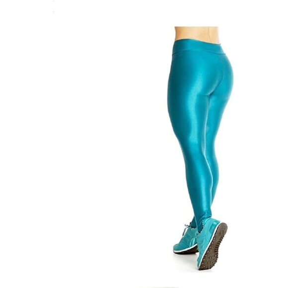 Women's Fashion Neon Stretch Skinny Shiny Spandex Leggings Pants - Picture 3 of 8